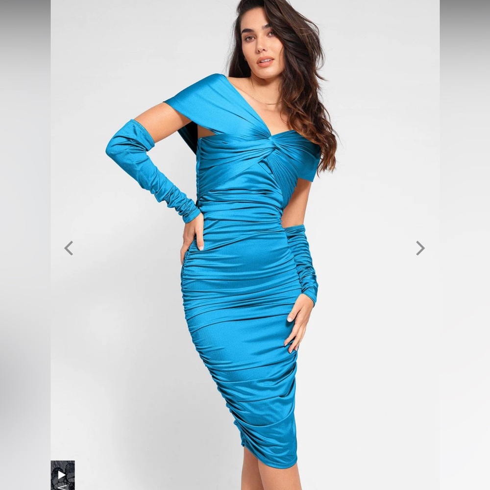 Popilush built in shapewear teal   Dress (darker than pictured